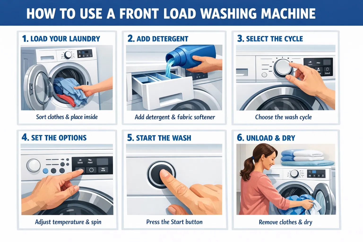 How to Use Front Load Washing Machine